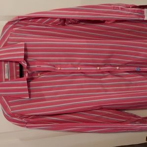 Anonimo Striped Button Down Contrast Cuffs 17.5L